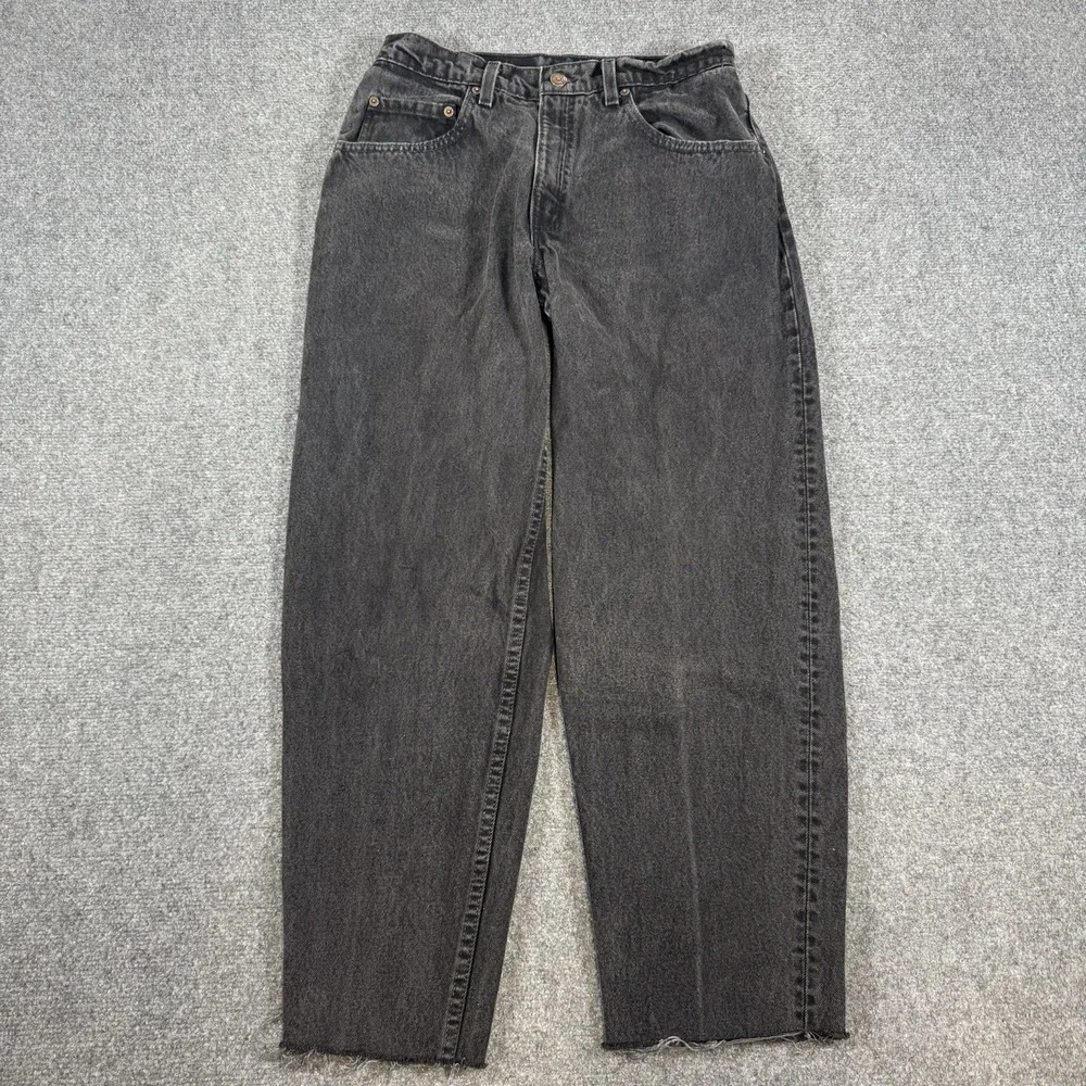 Vintage Levi's Jeans Men 31x32 (27x28) Black 560 Baggy Loose‎ Fit Tapered Leg